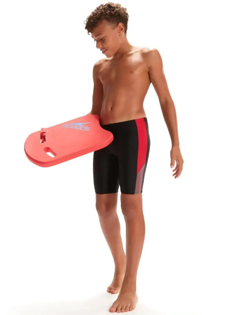 Speedo Boys Dive Jammer Black/Fed Red/Dove Grey-5